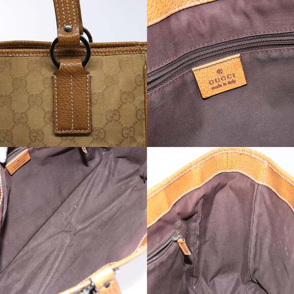 GUCCI GG Canvas Hand Bag Brown - Picture 11 of 12